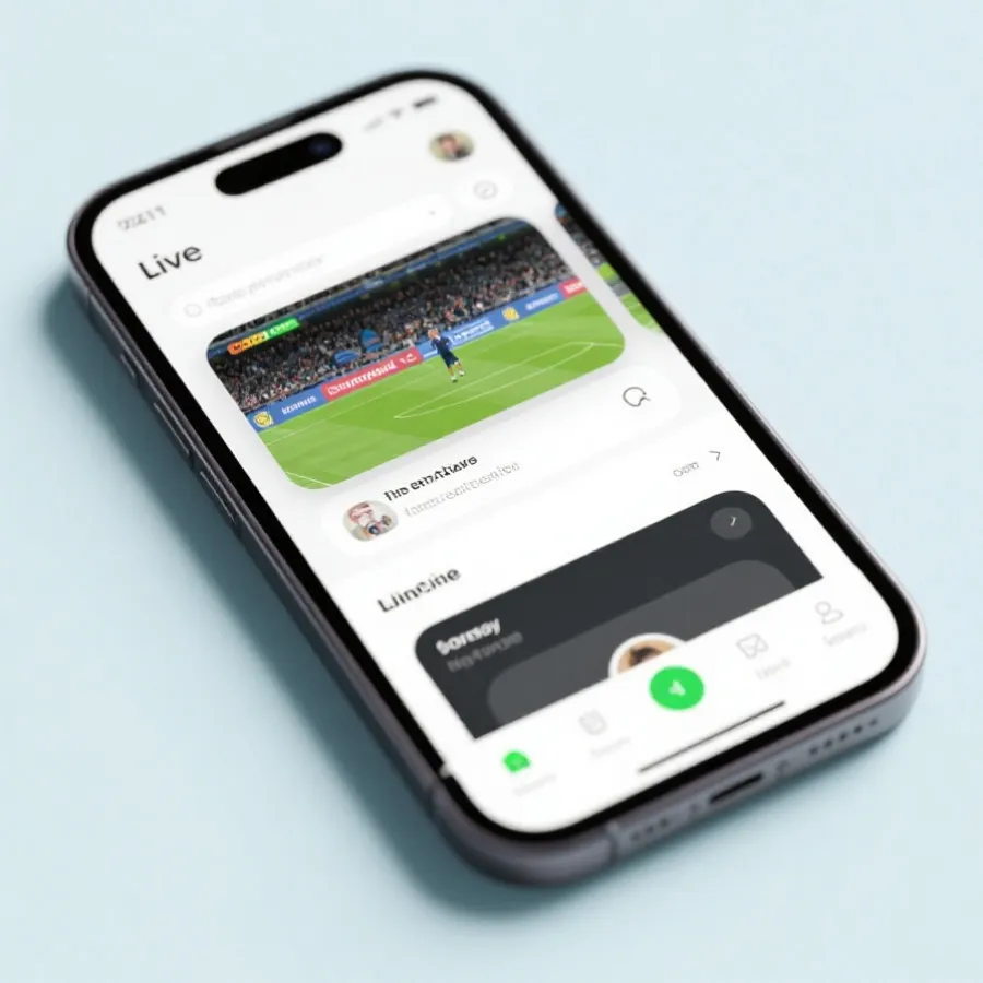 移动端观看直播示意图